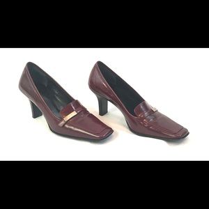 👠 Coach 🍒 Brown Leather Square Toe 👠